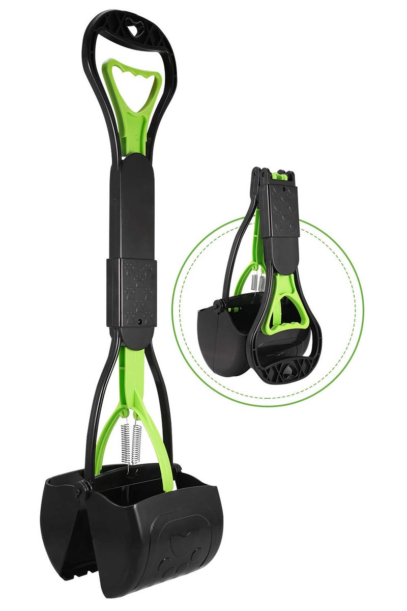 PPOGOO Non-Breakable Pet Pooper Scooper for Dogs and Cats with Long Handle High Strength Material and Durable Spring for Easy Grass and Gravel Pick Up - Image 1